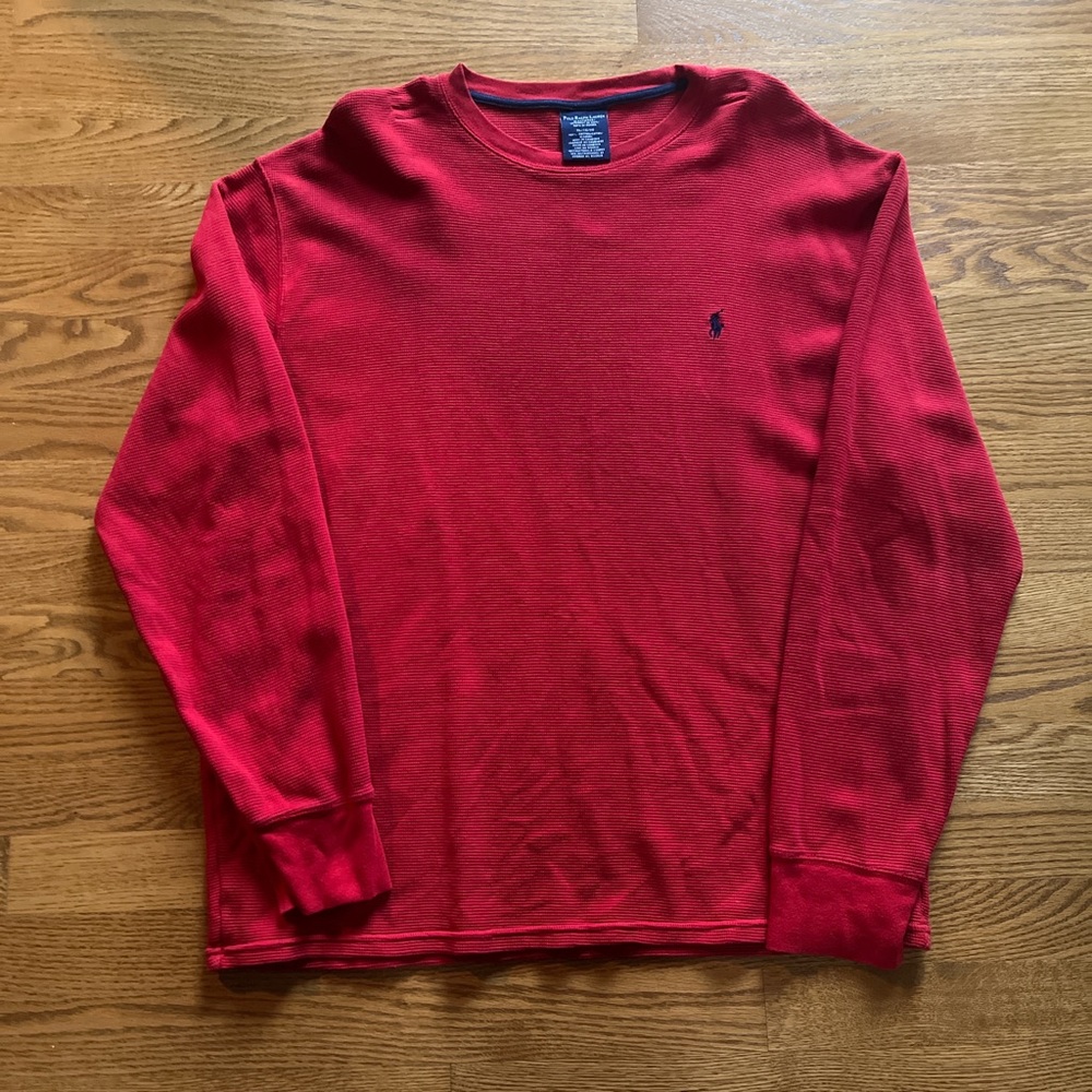 Polo by Ralph Lauren Red Long Sleeve Shirt, size XL fits small